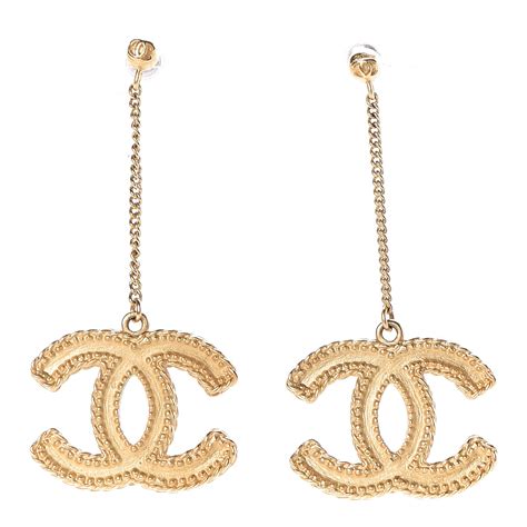 chanel earrings net a porter|chanel double c drop earrings.